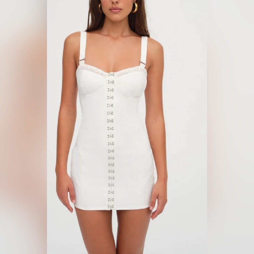 For Love And Lemons White Mini Dress